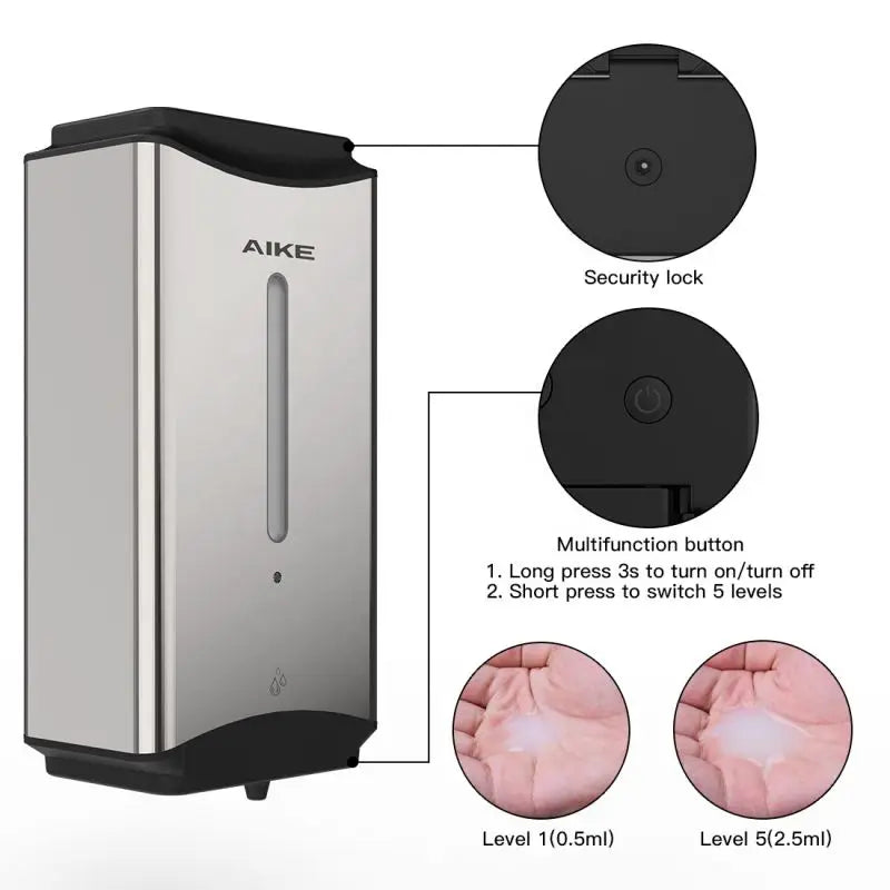 AIKE – Dispensador de jabón automático 1100 ml